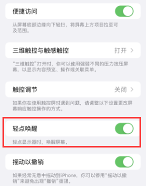 青神苹果授权维修站分享iPhone轻点无法唤醒怎么办 